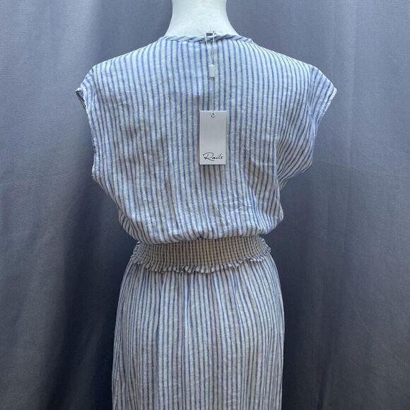 NWT Rails Ashlyn Fremont Stripe navy blue midi dress weekend XS - Picture 8 of 11